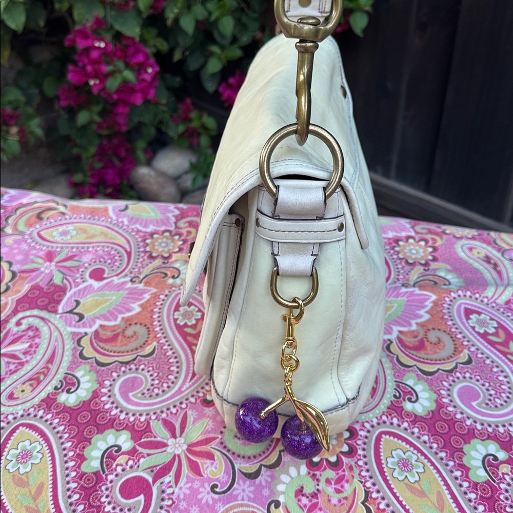 Vintage Coach 65th Anniversary Legacy Line 2006-2008 Ivory Leather Ali Bag - Picture 3 of 15